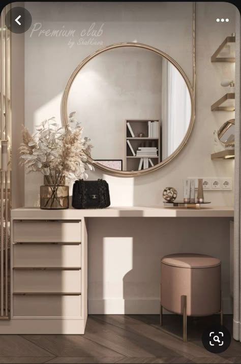 Modern Dressing Table Designs, Dresser Decor Bedroom, Dressing Table Decor, Dressing Table Ideas, Dressing Table With Drawers, Dressing Room Decor, Aesthetic Interior Design, Dressing Table Design, Bedroom Dressing Table