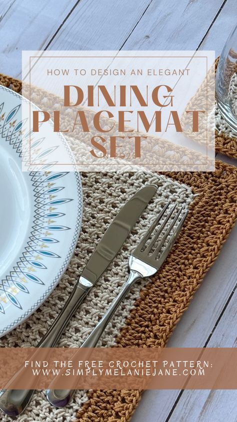 Crochet Placemat Free Pattern - Simply Melanie Jane Crochet Rectangle, Crochet Blanket Stitch Pattern, Crochet Placemat, Crochet Placemat Patterns, Foundation Single Crochet, Crochet Placemats, Crochet Table Runner Pattern, Crochet Towel, Placemats Patterns