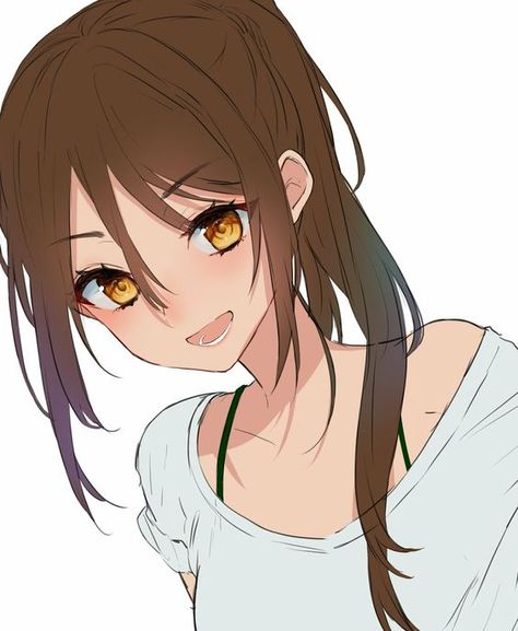 Tingyun Fugue, Brown Hair Brown Eyes Girl, Anime Brown Hair, Pelo Cafe, Girl With Brown Hair, Brown Hair Brown Eyes, Anime Expo, Golden Eyes, Brown Eyed Girls