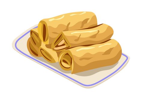 drawing spring roll illustration#pikbest# Spring Roll Drawing, Lumpia Drawing, Donat Glaze, Drawing Spring, Food Illustration Design, Fried Spring Rolls, Food Pic, Filipino Art, Pop Illustration