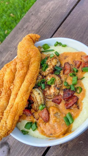 Catfish And Grits, Catfish Dinner, Dessert Dip Recipes, Kids Recipe, Seasoned Butter, Shrimp And Grits, Smoked Gouda, Food Critic, Grandmas Recipes