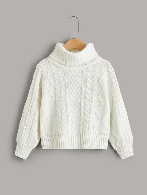 Beige Casual  Long Sleeve Recycle Polyester Plain Pullovers Embellished Slight Stretch Fall/Winter Girls Clothing Tops For Girls Stylish, Woolen Tops, Woolen Clothes, Cable Knit Turtleneck, Turtleneck Outfit, Turtleneck Jumper, Cable Knit Turtleneck Sweater, Turtle Neck Jumper, Bracelet Wedding