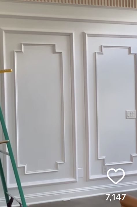 Molding Patti Design On Wall, Pop Moulding Design On Wall, Raised Panel Moulding, Classical Wall Panelling, Modern Classic Wall Panel Moldings, Wall Molding Design, Box Bed Design, Down Ceiling Design, Pvc Ceiling Design