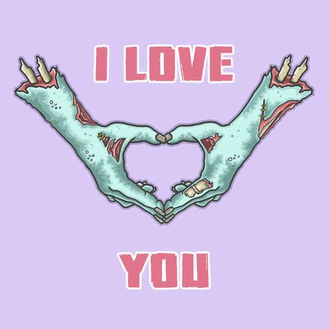 Hands In Heart Shape, Creepy Valentines, Horror Valentines, Spooky Valentines, Zombie Hands, Valentines Quotes Funny, Love You Meme, Valentines Watercolor, Hand Lettering Worksheet