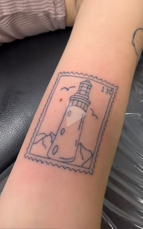 Small Lighthouse Tattoo Simple, Light House Tattoo Minimalist, Lighthouse Tattoo Simple, Minimalist Lighthouse Tattoo, Small Lighthouse Tattoo, Light House Tattoo, Noah Kahan Tattoo, Maine Tattoo, Tattoos 2023