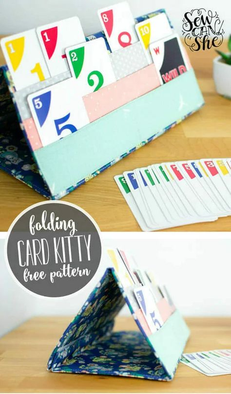 30 cool things for kids you can sew - I Can Sew This Playing Card Holder, Playing Card Games, Free Sewing Patterns, Sew Ins, Costura Diy, Sewing Tutorials Free, Beginner Sewing Projects Easy, Sewing Projects For Beginners, Easy Sewing Projects