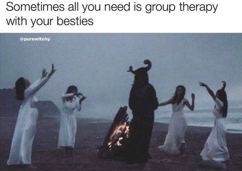 Funny Spiritual Memes, Witch Meme, Reading Meme, W.i.t.c.h Aesthetic, Witch Quotes, Friend Memes, Witch Books, Baby Witch, Group Therapy