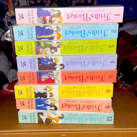 Hello, I am selling my fruit basket collection!! Fruits Basket Merchandise, Fruits Basket Manga Collection, Fruits Basket Merch, Fruits Basket Manga, Basket Collection, Manga List, Dream Book, Things To Watch, Anime Merch