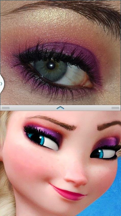 SouthernBeautyBible: Queen Elsa!! Princes Makeup, Frozen Halloween Costumes, Make Up Yeux, Elsa Makeup, Frozen Makeup, Frozen Halloween, Disney Eyes, Frozen Face, Makeup You Need