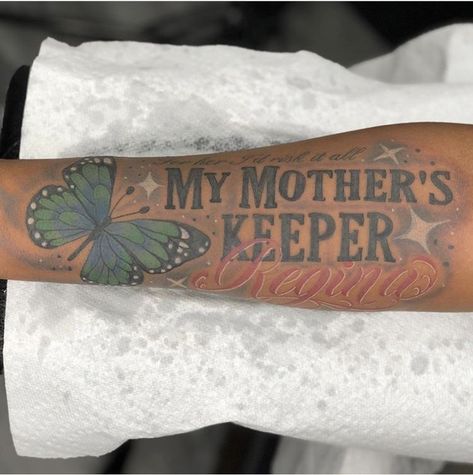 Grandma Tattoo Sleeve, Fye Tattoos For Black Women, My Mothers Keeper Tattoo, Tattoo Dedicated To Mom, Siblings Keeper Tattoo, Tattoo Ideas For Grandma, Tattoo For Grandma, Tattoos For Grandma, Drunk Jenga