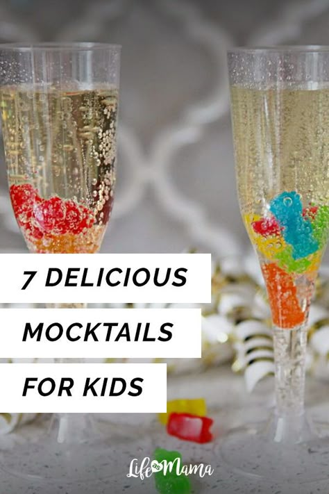 We’ve found some really cute mocktails for kids that will have them celebrating in style. | #mocktails #cocktails #drinks #kids Cute Mocktails, Fun Kids Drinks, Nye Drinks, Kids Drinks Party, New Year's Snacks, New Years Eve Drinks, Mocktail Bar, New Year's Drinks, Kids New Years Eve