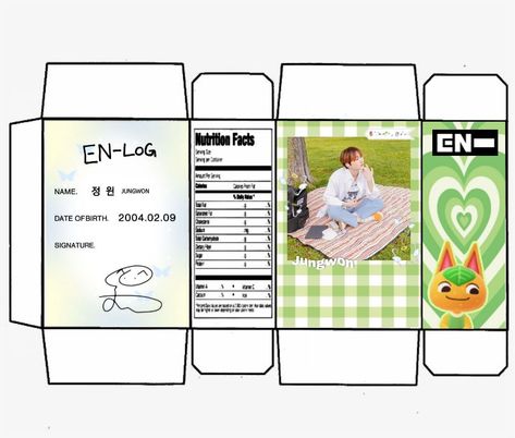 Enhypen Box Template Printable, Enhypen Box Template, Pc Holder Kpop Printable, Enhypen Diy Crafts, Enhypen Paper Craft, Photo Card Box, Box Packaging Templates, Gift Bag Templates, Aesthetic Instagram Accounts