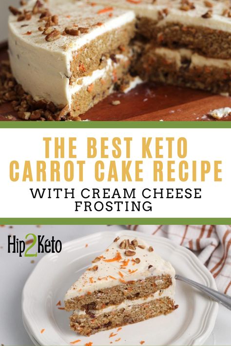 Here is the perfect Easter dessert recipe that is sugar free and low in carbs. Our keto carrot cake recipe is packed full of sweet cinnamon flavors. What a tasty Easter treat! Keto Carrot Cake Recipe, Keto Carrot Cake, Quick Keto Dessert, Keto Cakes, Carrot Cake With Cream Cheese, Low Carb Cake, Keto Cream, Easter Desserts Recipes, Cake With Cream Cheese Frosting