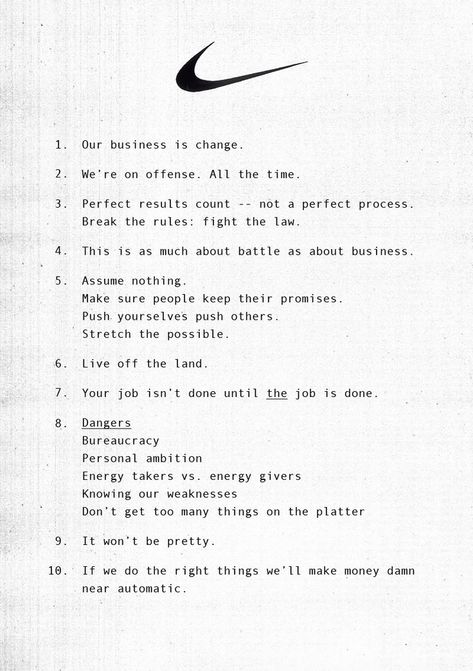 Brand Manifesto Ideas | Brand Manifesto Design | Brand Manifesto Inspiration | Brand Manifesto Creative | Manifesto Examples | Manifesto Business | How to Write a Manifesto | #brandingdesign #branding101 #brandingstrategy #brandidentity #brandidentitydesign #brandinginspiration #brandingtips #brandyourself Brand Manifesto Design, Long Copy Ads, Nike Principles, Nike Manifesto, Nike Ads, Nike Company, Art Manifesto, Manifesto Poster, Copywriting Ads