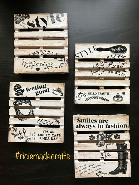 Mini Pallets Ideas, Mini Pallet Crafts, Rub On Transfers Crafts, Mini Pallet Ideas, Pallet Crafts Diy, Xtool F1, Mini Pallet Coasters, Diy Coaster, Circuit Maker