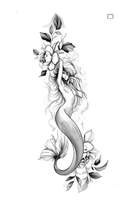 Siren Tattoo Design, Siren Mermaid Tattoos, Mermaid Sleeve Tattoos, Feminine Back Tattoos, Pisces Tattoo Designs, Siren Tattoo, Mermaid Tattoo Designs, Dragon Tattoo For Women, Taurus Tattoos