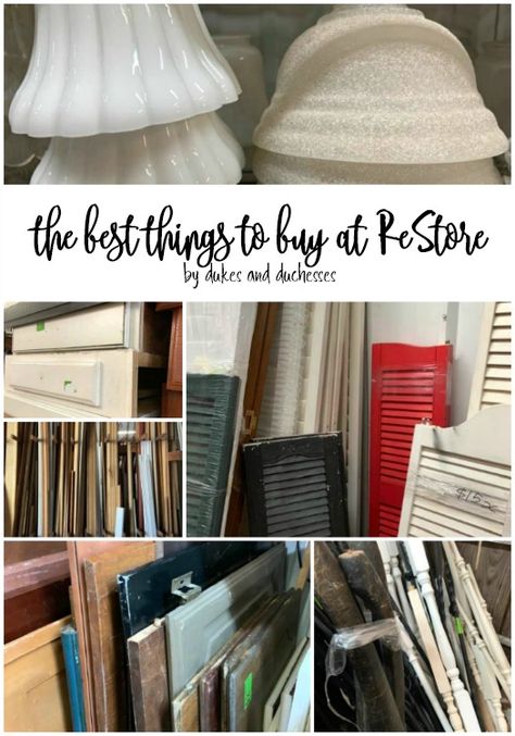 Upcycle Home, Creative Upcycling, Habitat Restore, Best Things To Buy, Thrift Store Diy, Used Cabinets, Habitat For Humanity Restore, Thrift Store Shopping, Thrift Store Decor