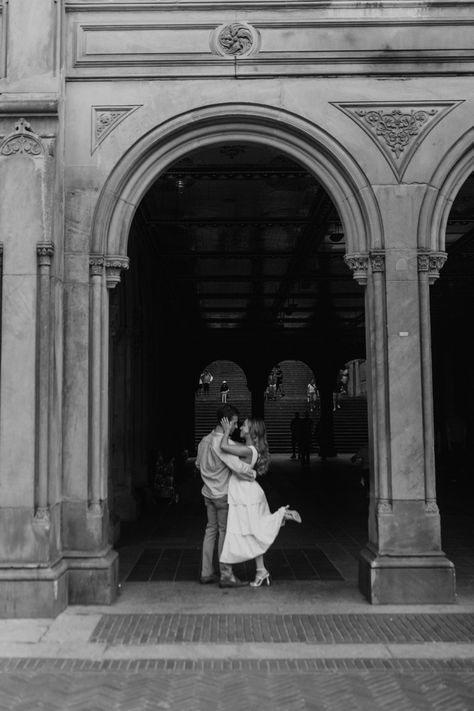 Central Park Engagement Photos, Nyc Central Park, Engagement Photos Nyc, Nyc Pics, Bethesda Fountain, Engaged Couples Photography, City Wedding Photography, Park Engagement Photos, Photo Documentary