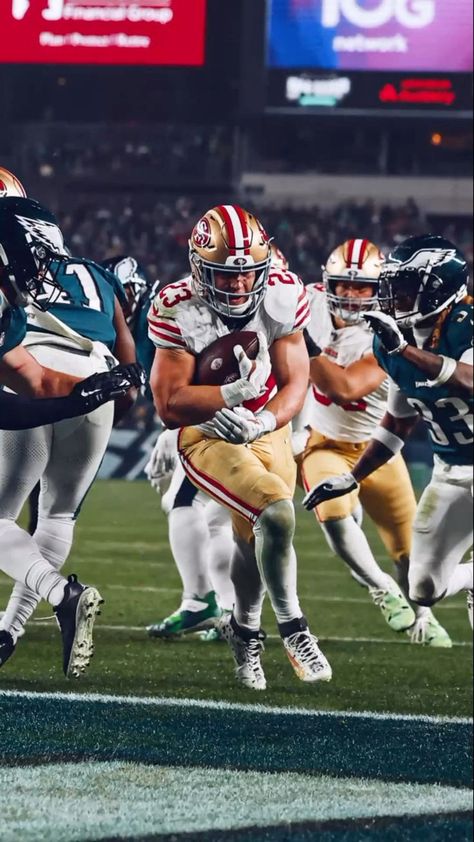 49ers Wallpaper, Eagles Wallpaper, 49ers Players, Nfl Football 49ers, San Francisco 49ers Football, Nfl 49ers, Nfl Photos, Christian Mccaffrey, 49ers Football