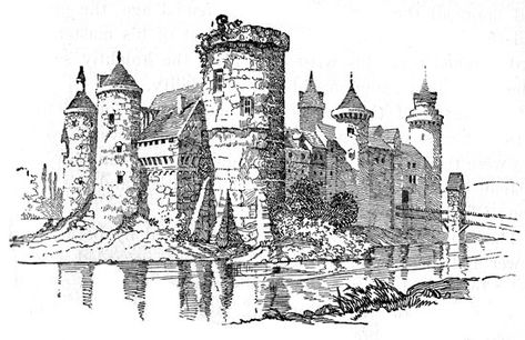 Gothic Village, Castle Sketch, Castle Clipart, Castle Project, Castle Tattoo, Medieval Drawings, Castle Drawing, Castle Pictures, Chateau Medieval