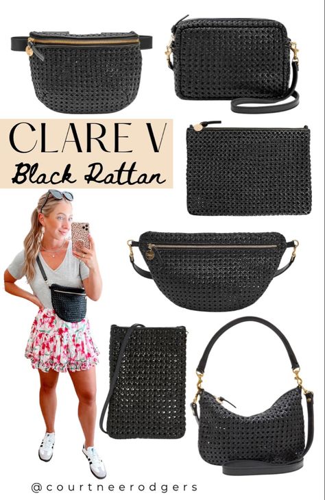 Belt Bags, Clare V Handbags, Rattan Handbags, Summer Fashion Clare V Bag, Rattan Handbags, Black Rattan, Handbags Black, Clare V, Rattan Bag, Clare V., Belt Bags, Black Handbags