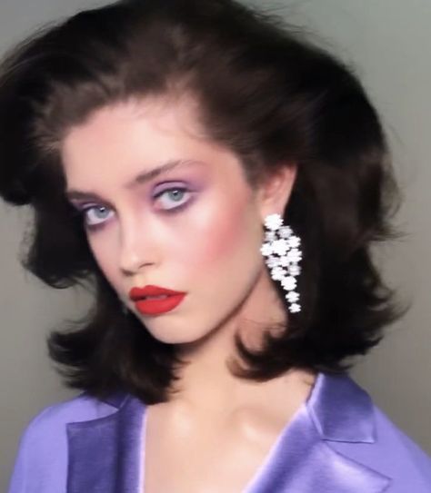 80s Hair And Makeup, 80s Makeup Looks, 80’s Makeup, 1980s Makeup, Disco Makeup, 70s Makeup, 80s Makeup, Michael Cinco, 90s Makeup