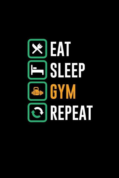 Eat Sleep Gym Repeat, Workout Log Book, Gym Motivation Wallpaper, Muscle And Fitness, Fitness Motivation Wallpaper, Gym Wallpaper, Gym Poster, Book Press, Gym Interior