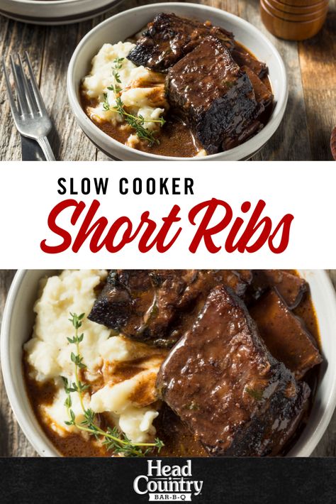 Ribs Slow Cooker, Slow Cooker Short Ribs, Bbq Short Ribs, Short Ribs Slow Cooker, Beef Short Rib Recipes, Slow Cooker Ribs, Short Ribs Recipe, Slow Cooker Bbq, Ribs Recipe