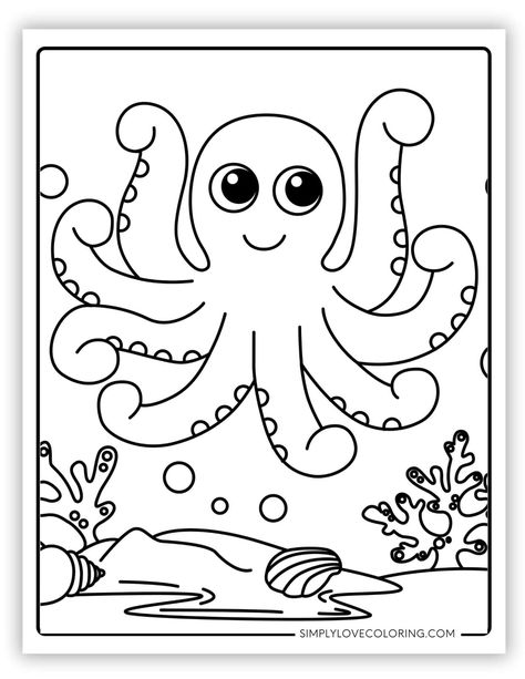 Free Printable Animal Coloring Pages Octopus Coloring, Octopus Craft, Mandala Animals, Octopus Coloring Page, Kids Christmas Coloring Pages, Craft Preschool, Octopus Drawing, Santa Coloring Pages, Free Christmas Coloring Pages