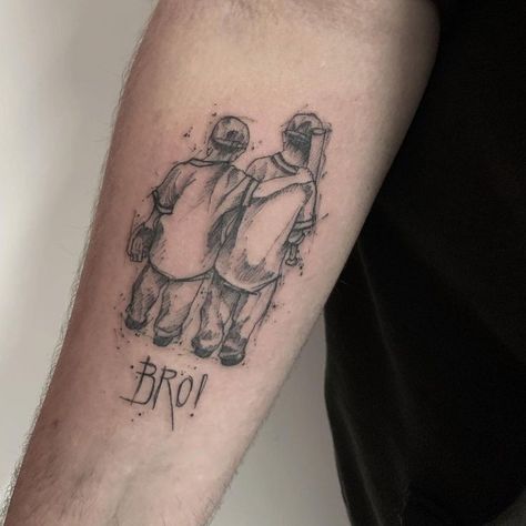 Brotherhood Tattoo, Family Tattoos Ideas, Brother And Sister Tattoos, Brother And Sister Tattoo Ideas, Tattoo Cartoon, Behind The Ear Tattoo Ideas, Family Tattoo Ideas, Brother Sister Tattoo, Sister Tattoo Ideas