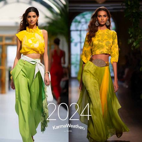 Fashion 2024: Trends and colors of the Year of the Dragon 2024 Lucky Color Of The Year, Lucky Color Of The Year 2024, Indian Fashion 2024, 2024 Indian Fashion Trends, Chinese New Year Outfit, Outfits And Accessories, Indian Fashion Trends, Trend 2024, New Years Outfit