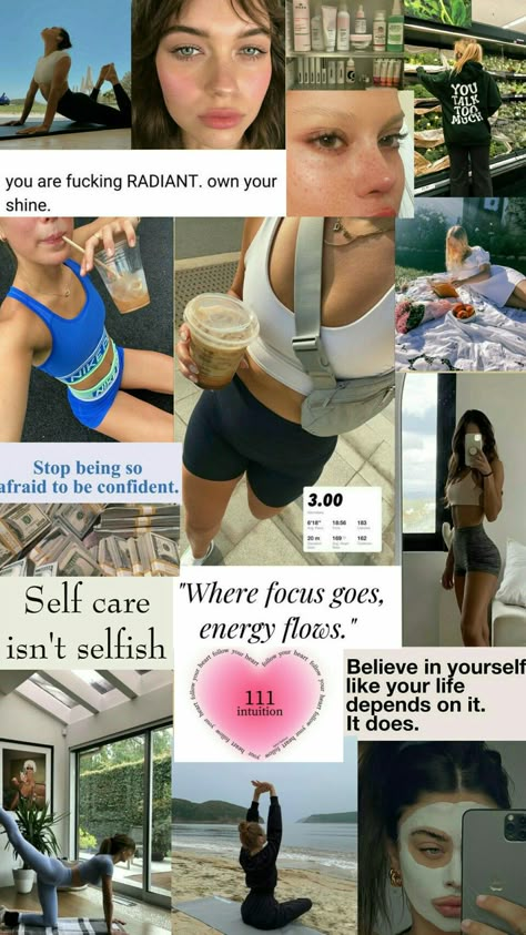 Focusing On Myself Wallpaper, I’m Focusing On Myself, Focus On Myself Aesthetic, Focusing On Myself Aesthetic, Dream Body Visualization, Advertising Collage, Changing Myself, Focusing On Myself, Focus On Myself