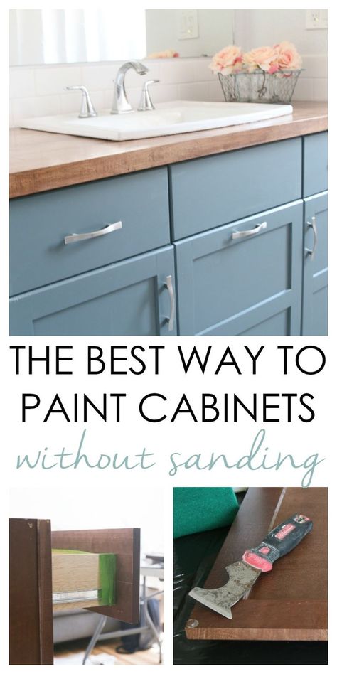 Are you thinking of painting the cabinets in your kitchen or bathroom?  I will show you which products to use for your project as well as providing a step by step video tutorial.  DIY your way to new home decor by painting your cabinets without sanding or priming!  My tips and hacks will get you started! Repainting Kitchen Cabinets, Redo Kitchen Cabinets, Diy Kitchen Cabinets Painting, Paint Cabinets, Kitchen Cupboards Paint, Diy Paint Projects, Painting Countertops, Painting Wood Furniture, Paint Kitchen