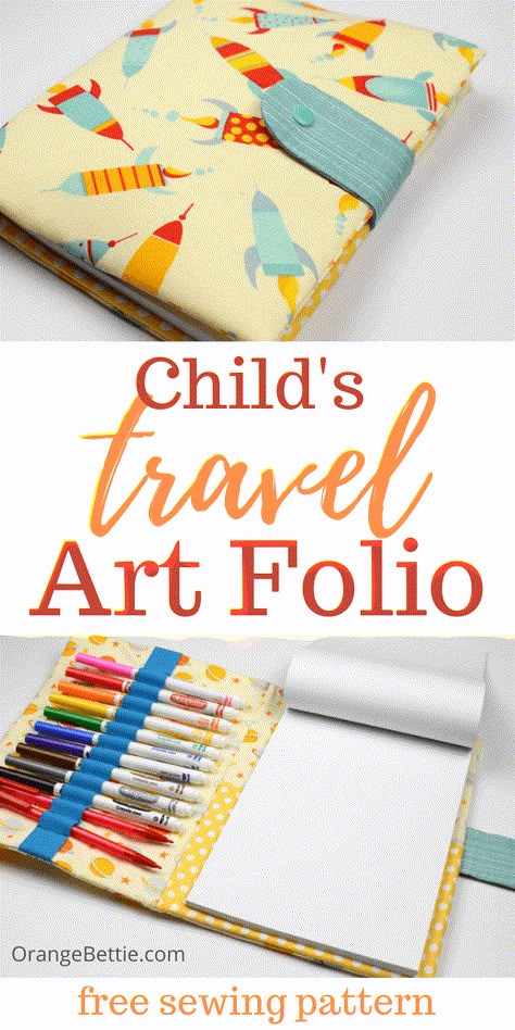 Child's Travel Art Folio Free Sewing Tutorial on Bombshell Bling Sewing Ideas To Sell, Colorful Hairstyles, Art Folio, Teaching Sewing, Travel Art Kit, Travel Sewing, Sewing To Sell, Birthday Projects, Sewing Machine Projects