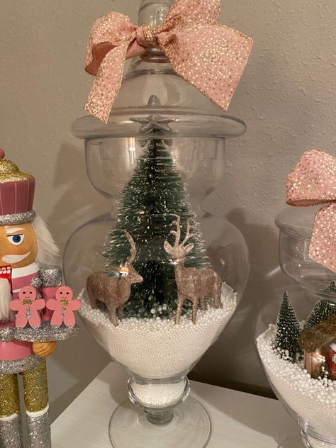 Pink Christmas Bathroom Decor, Pink Christmas Bathroom, Diy Pink Christmas, Christmas Lantern, Christmas Bathroom Decor, Christmas Bathroom, Christmas Jars, Christmas Arrangements, Christmas Lanterns