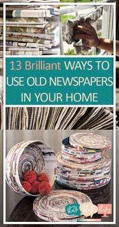 13 Brilliant Ways to Use Old Newspapers In Your Home| How to Use Newspapers In Your Home, How to Repurpose Newspapers, Uses for Newspapers, Repurpose Projects, Popular Pin. #Newspaper #RepurposeCrafts #RepurposeProjects Old Magazine Crafts, Repurpose Projects, Arts And Crafts Interiors, Recycled Paper Crafts, Diy Newspaper, Arts And Crafts Storage, Arts And Crafts For Adults, Arts And Crafts For Teens, Arts And Crafts Furniture