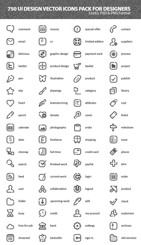 700+ Free Vector Icons For User Interface Design Icons Graphic Design, Small Icons, Pen Illustration, Icon Sets, Graphic Design Blog, Doodle Icon, Mobile Ui Design, App Interface, 32 Bit