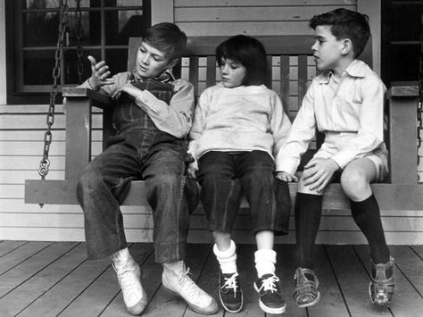 Phillip, Mary & John during a break in filming of To Kill a Mockingbird To Kill A Mockingbird Movie, Mary Badham, Scout Finch, Louis Gossett Jr, Boys School Outfits, Mocking Bird, Boy School, Atticus Finch, Hey Boo