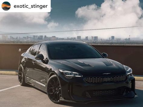 Kia Stinger Black, Kia Stinger Modified, Black Kia Stinger, Best Cars For Teens, Car For Teens, Kia Stinger, Nissan Gtr R35, Gtr R35, Car Goals