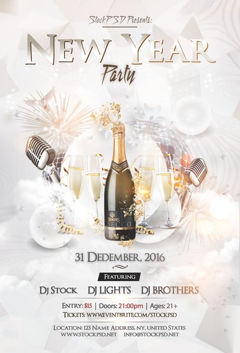 New Year Eve Party – PSD Free NYE Flyer Template New Year's Eve Flyer, Posters Business, Free Psd Flyer Templates, Poster Template Free, Free Psd Flyer, Psd Flyer Templates, Psd Flyer, Free Flyer Templates, New Years Poster