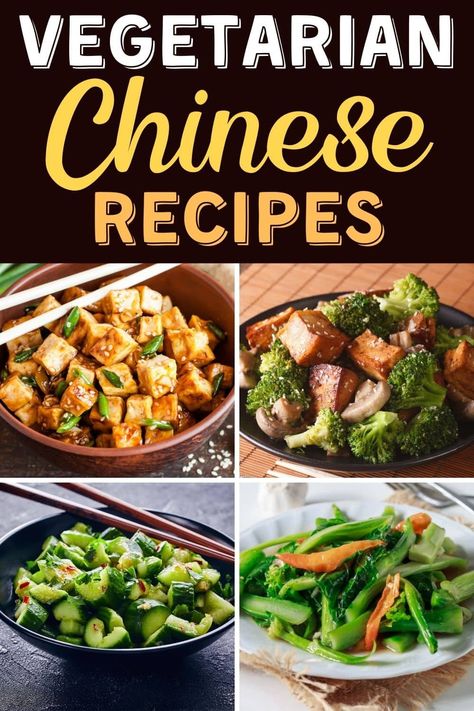 These authentic Chinese vegetarian recipes make it easy to have takeout at home! From lo mein to tofu soup to fortune cookies, get ready for a Chinese feast. Asian Recipes Vegetarian, Chinese Vegetarian Recipes, Chinese Vegetable Stir Fry, Chinese Feast, Vegetarian Chinese Recipes, Vegan Chinese Food, Chinese Vegetarian, Resep Vegan, Vegetarian Party Food