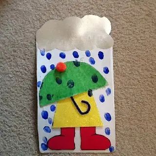 April Arts And Crafts, Rain Crafts, Easy Spring Crafts, April Preschool, Crafts For Kids Spring, Spring Arts And Crafts, Preschool Weather, Weather Crafts, Preschool Spring