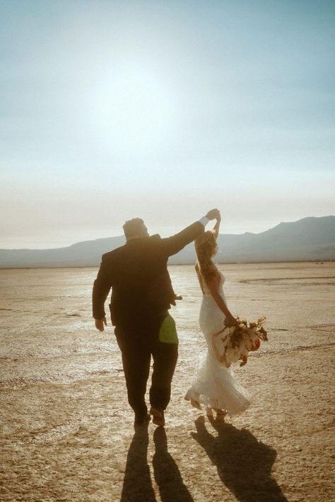 Stephanie + Shaun | Dry Lake Bed Elopement near Las Vegas, NV | Las Vegas Wedding Photographer | Las Vegas Elopement Photographer | Feel and Focus Photography Dry Lake Bed Wedding, Dry Lake Bed, Nevada Wedding, Adventurous Wedding, Yosemite Elopement, Vegas Elopement, Las Vegas Elopement, Location Inspiration, Downtown Las Vegas