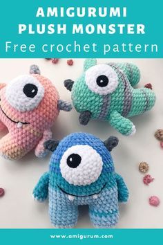 Crocheted Stuffed Animals, Crochet Toys Free, Crochet Monsters, Crochet Animals Free Patterns, Crochet Amigurumi Free Patterns, Crochet Amigurumi Free, Fun Crochet Projects, Crochet Animal Patterns, Crochet Diy