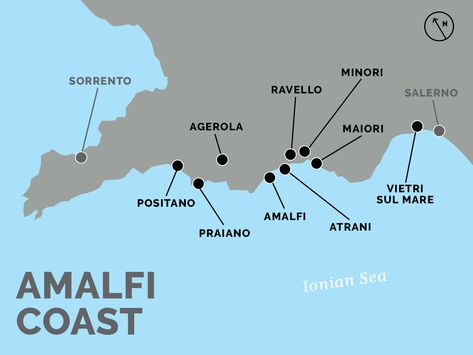 Amalfi Coast Map Amalfi Coast Italy Map, Amalfi Coast Map, Atrani Italy, Amalfi Coast Villa, Amalfi Coast Hotels, Sorrento Amalfi Coast, Amalfi Coast Beaches, Amalfi Coast Towns, Italy Coast