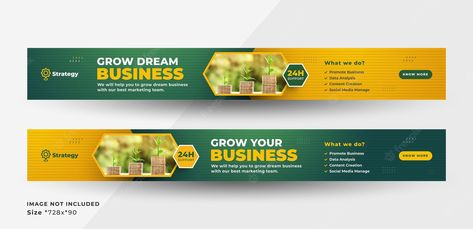 Premium Vector | Grow business large promotion web banner Proposal Cover, Graphic Design Infographic, Business Content, Dream Business, Certificate Design, Youtube Banners, Business Promotion, Social Media Banner, Work Inspiration