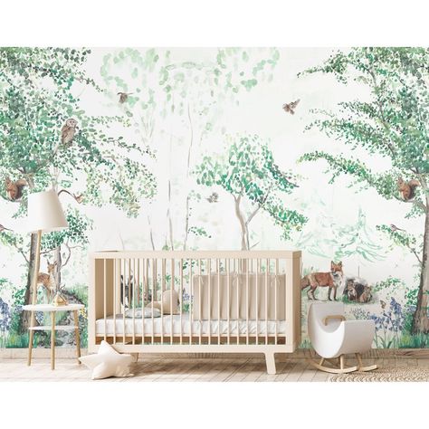 Car Themed Nursery, Vintage Car Nursery, Woodland Mural, Statement Wallpaper, Forest Mural, Minimalist Nursery, Woodland Wall, Animal Mural, Nursery Mural