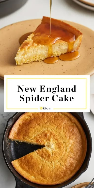 New England Spider Cake | Kitchn Recipe Heavy Cream, Corn Custard, Indian Pudding, Spider Cake, American Recipes, Halloween Baking, Quick Breads, Tasty Treats, Bread Pudding