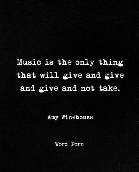 Music Quotes Deep, Sound Words, Really Deep Quotes, Good Luck Quotes, Instagram Music, I Love Music, Amy Winehouse, Daily Inspiration Quotes, Powerful Quotes