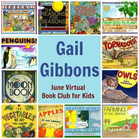 Toddler Approved!: June Virtual Book Club for Kids- Gail Gibbons Gail Gibbons Author Study, Book Club For Kids, Gail Gibbons, Books And Activities, Primary Books, Weather Words, Author Spotlight, Sequin Leggings, Author Studies